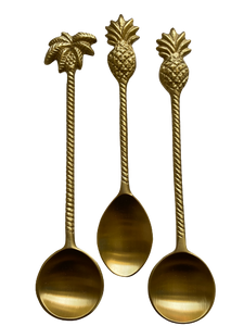 Tropical Brass Spoon Set