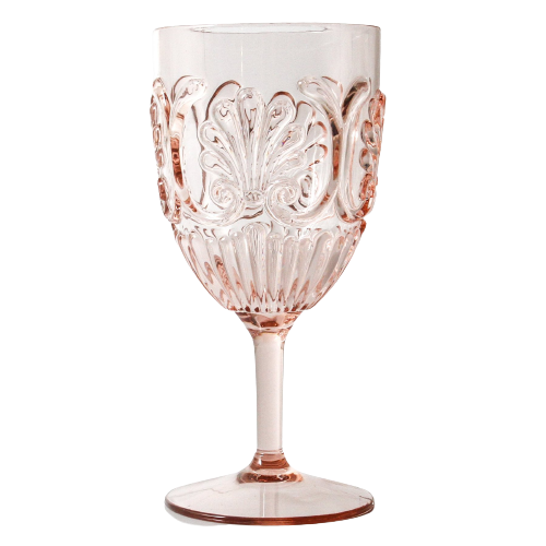 Acrylic Wine Goblets (4pcs) - Pink