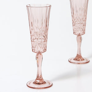Acrylic Champagne Flutes (4pcs) - Pink