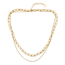 Load image into Gallery viewer, Cerise Layered Chain Necklace
