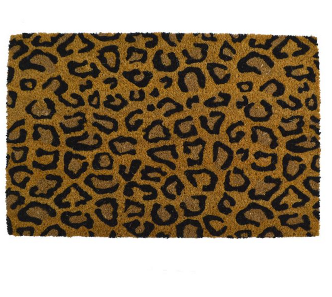 Leopard Print Door Mat