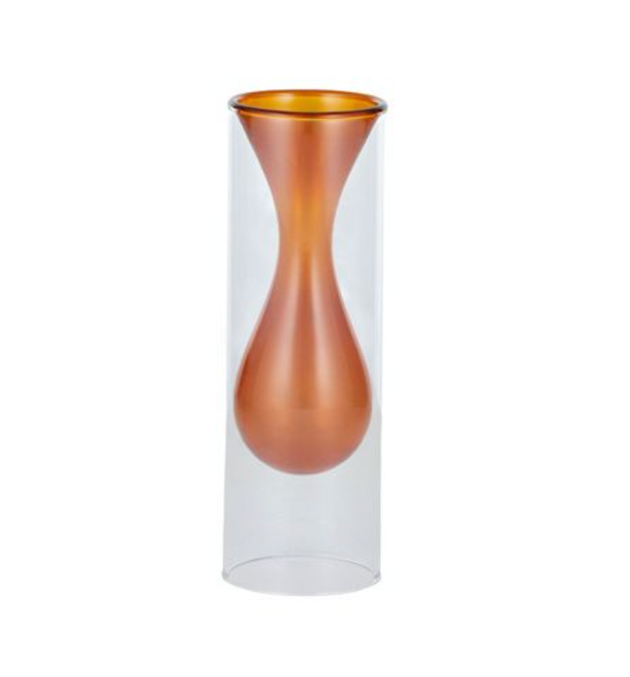 Darley Glass Vase - Amber