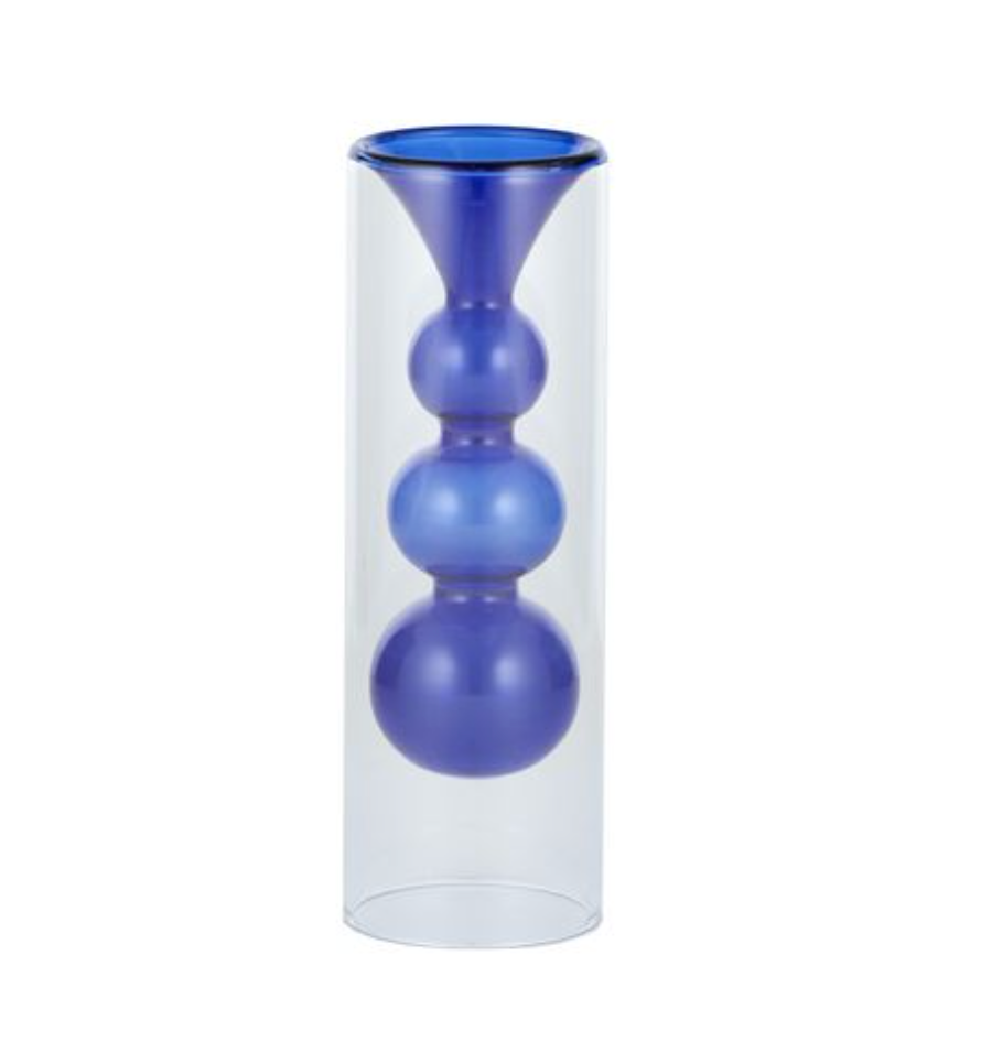 Darley Glass Vase - Blue