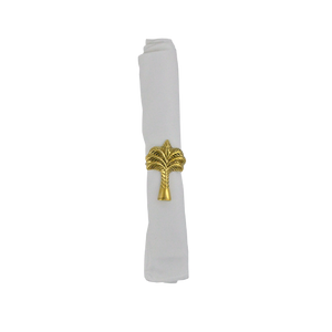 Brass Palm Tree Napkin Rings